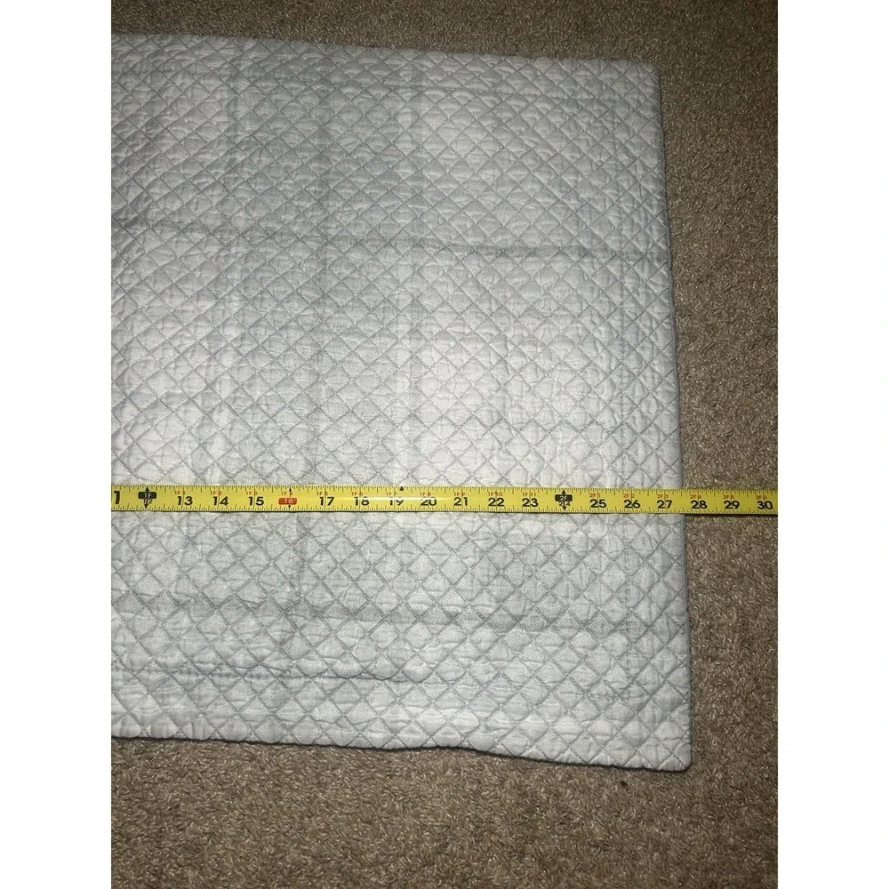 Gray White Plaid Quilted‎ Pillowcase Sham Cozy Modern Casual Basic